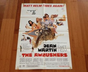 ORIGINAL MOVIE POSTER THE AMBUSHERS 1967 FOLDED ONE SHEET DEAN MARTIN SLAYGIRLS