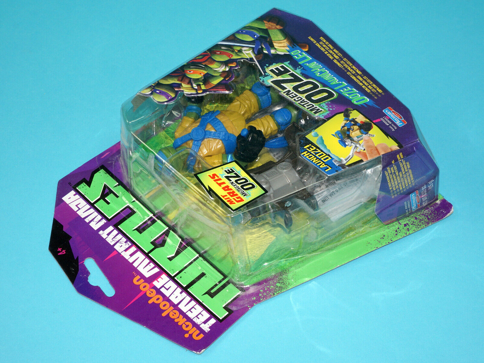 TMNT NICKELODEON TEENAGE MUTANT NINJA TURTLES OOZE LAUNCHIN' LEO MOC MOSC EURO CARD 2013 PLAYMATES - Image 3
