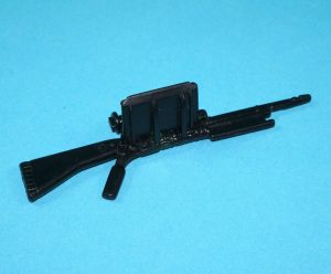 2002 GI JOE COBRA B.A.T. v3 ORIGINAL SPARE PART HARPOON RIFLE GUN BLACK HASBRO