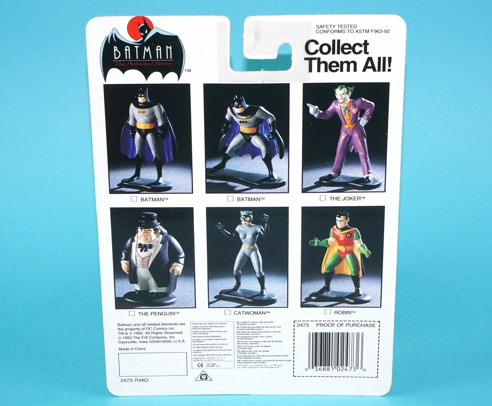 BATMAN ANIMATED SERIES DIE-CAST METAL CATWOMAN MOC 1993 ERTL - Image 3