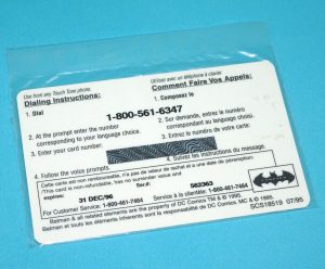 BATMAN PREPAID PHONE CARD FOREVER TWO-FACE 1995 CARDCALLER CANADA