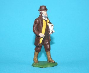 BRITAINS FARM #812 SHEPHERD WITH LAMB 1950s ENGLAND HTF