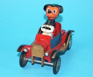 DISNEY FRICTION TOY MICKEY MOUSE 1910 FORD CAR 1960s MARX