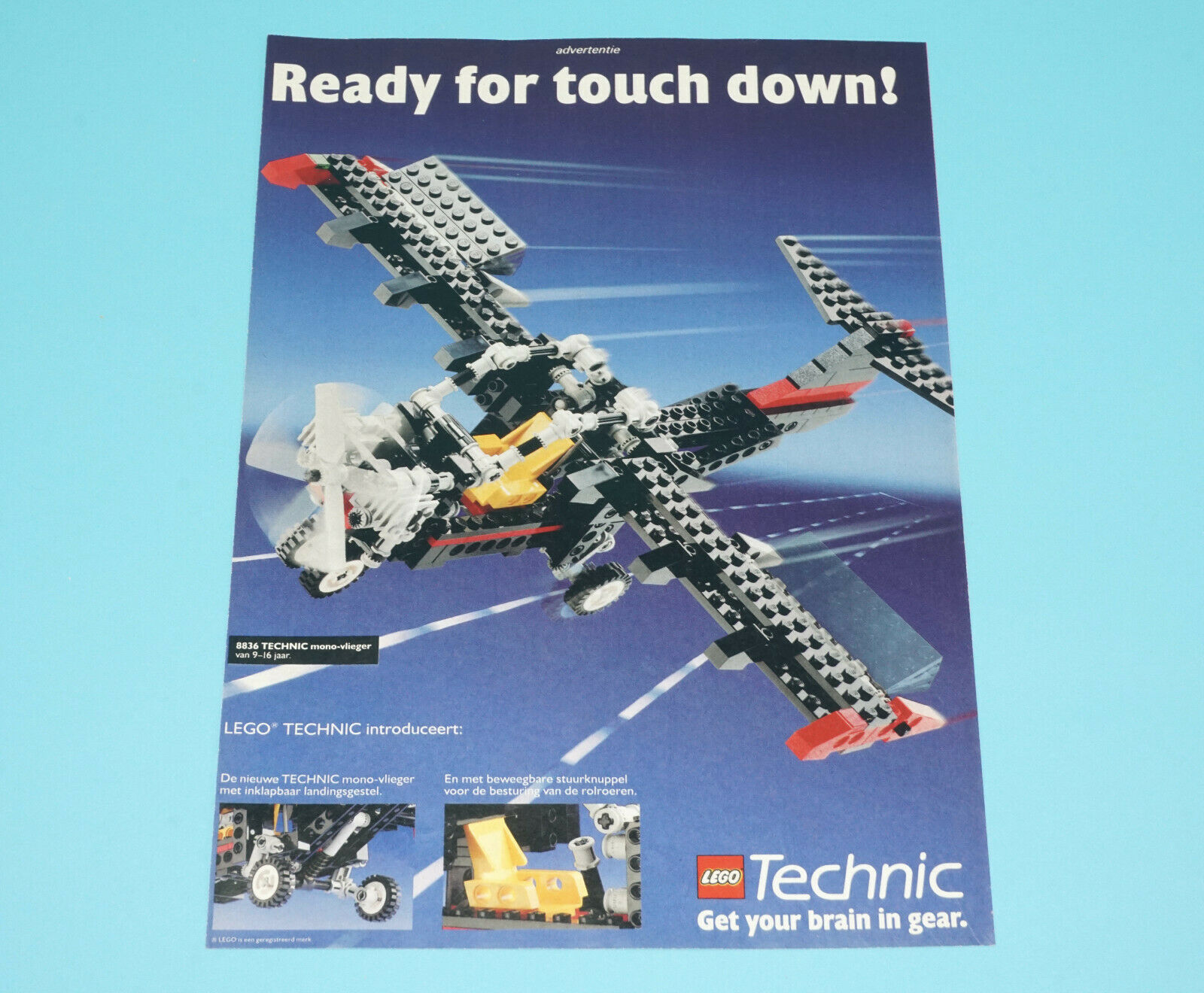 LEGO MAGAZINE ADVERT TECHNIC 1980s DONALD DUCK HOLLAND