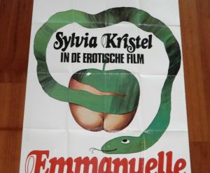 ORIGINAL MOVIE POSTER EMMANUELLE 1974 DUTCH FOLDED ONE SHEET SYLVIA KRISTEL HTF