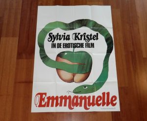 ORIGINAL MOVIE POSTER EMMANUELLE 1974 DUTCH FOLDED ONE SHEET SYLVIA KRISTEL HTF