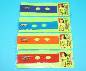 TMNT TEENAGE MUTANT NINJA TURTLES BANDANA MASK SET MOC MOSC EURO HERO CARD 1990 HTF